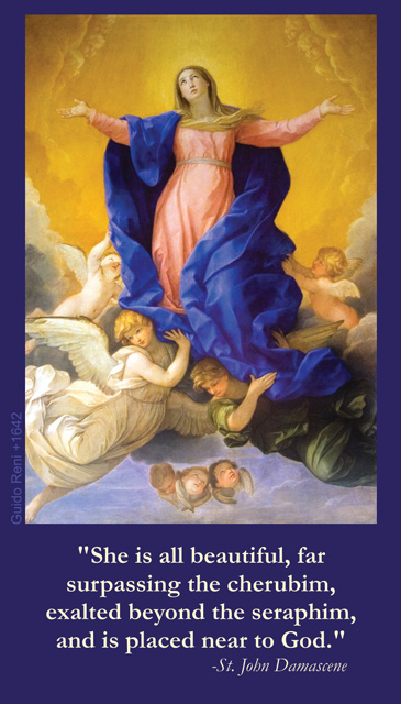 Our Lady of the Assumption Prayer Card***BUYONEGETONEFREE***